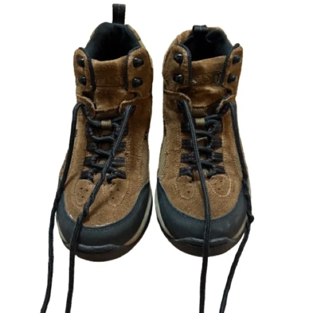 Lands’ End Kids Brown Suede Hiking Boots Size 7HB Trail Outdoor